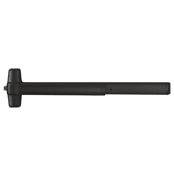 Grade 1 Rim Exit Device, 48-in, Night Latch, Hex Key Dogging, Pull, 1-1/4-in Mortise & Rim, Black An